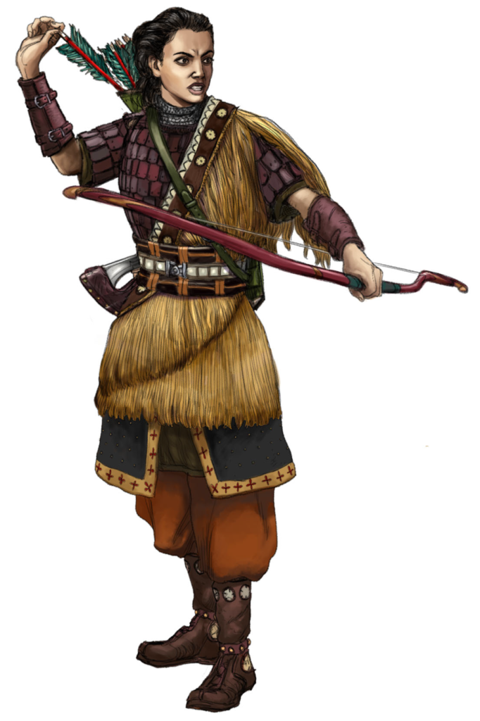 Hannatamtu of Zyirra is a ranger, sailor, and adventurer. Play her and her companions in any "Swords & Sorceries" adventure.